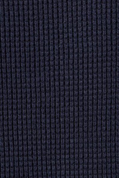 Pull manches longues col rond bleu foncé homme