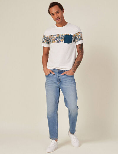 T-shirt manches courtes beige homme