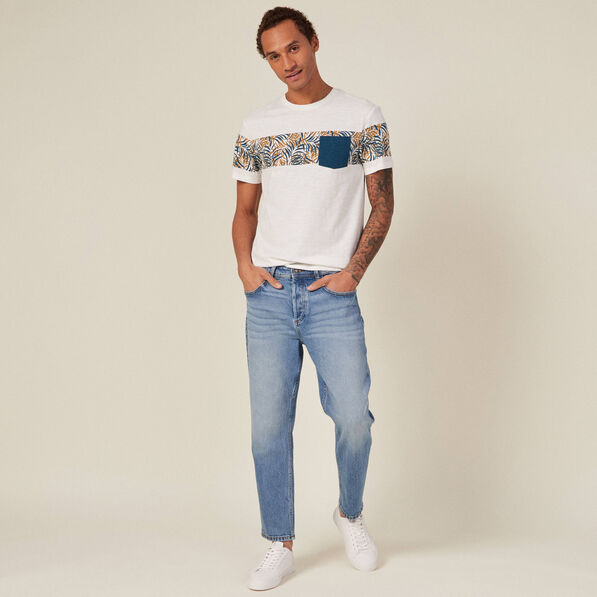 T-shirt manches courtes beige homme
