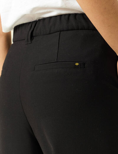 Pantalon loose taille standard fluide noir femme