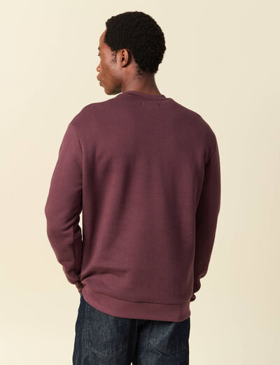 Sweat manches longues bordeaux homme