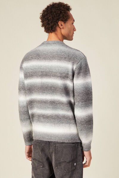 Pull éco-responsable gris homme