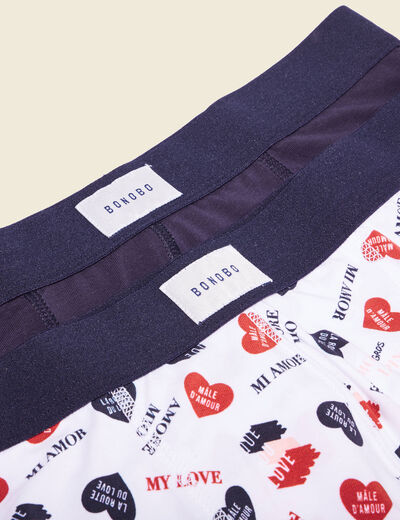 Lot 2 boxers bleu marine homme