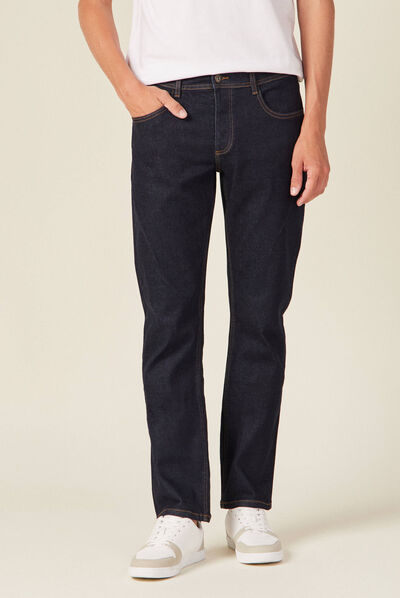 Jeans straight 5 poches denim brut clean homme