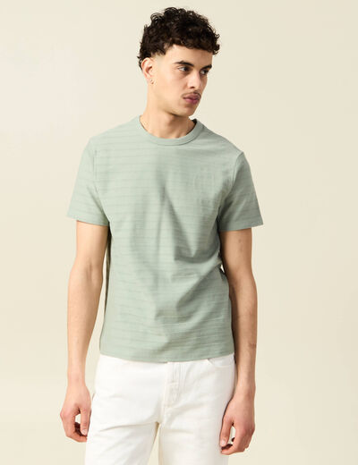 T-shirt manches courtes vert olive homme