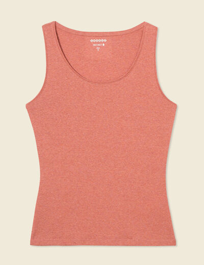 Débardeur femme uni col arrondi Instinct orange femme