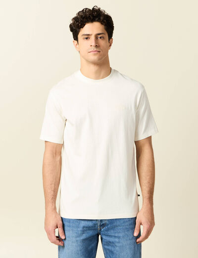 T-shirt manches courtes ecru homme