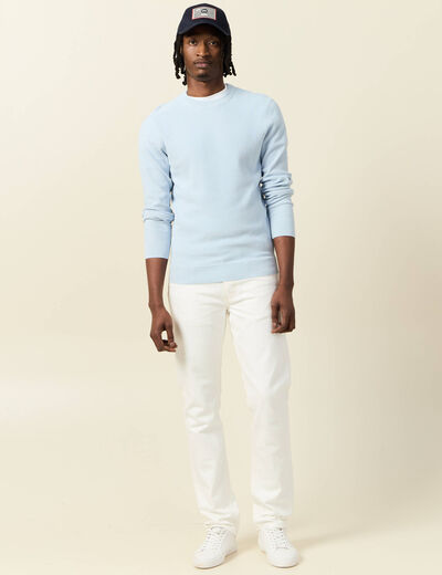 Pull éco-responsable bleu ciel homme