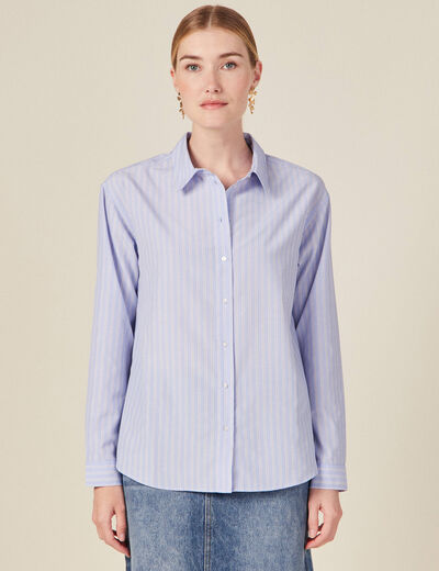 Chemise éco-responsable bleu ciel femme