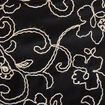 Pantalon loose en coton doubl&eacute; noir femme