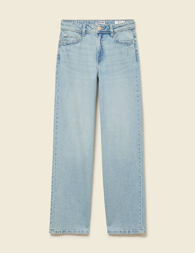Jeans large taille standard bleu femme