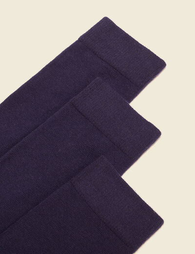 Lot 3 paires chaussettes bleu marine homme