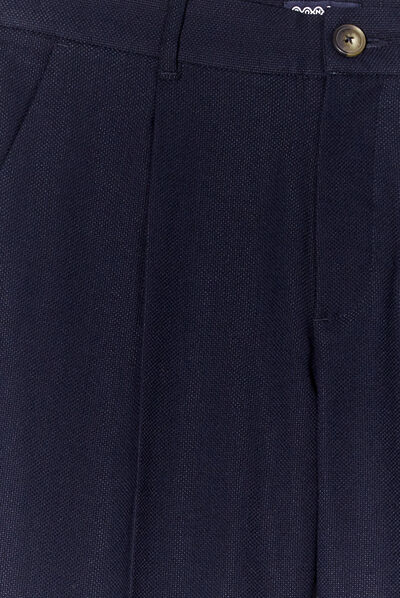 Pantalon chino 7/8ème bleu marine homme
