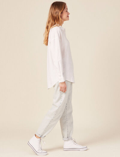 Chemise éco-responsable blanc femme