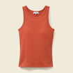 Débardeur 2 en 1 avec brassière intégrée orange foncé femme