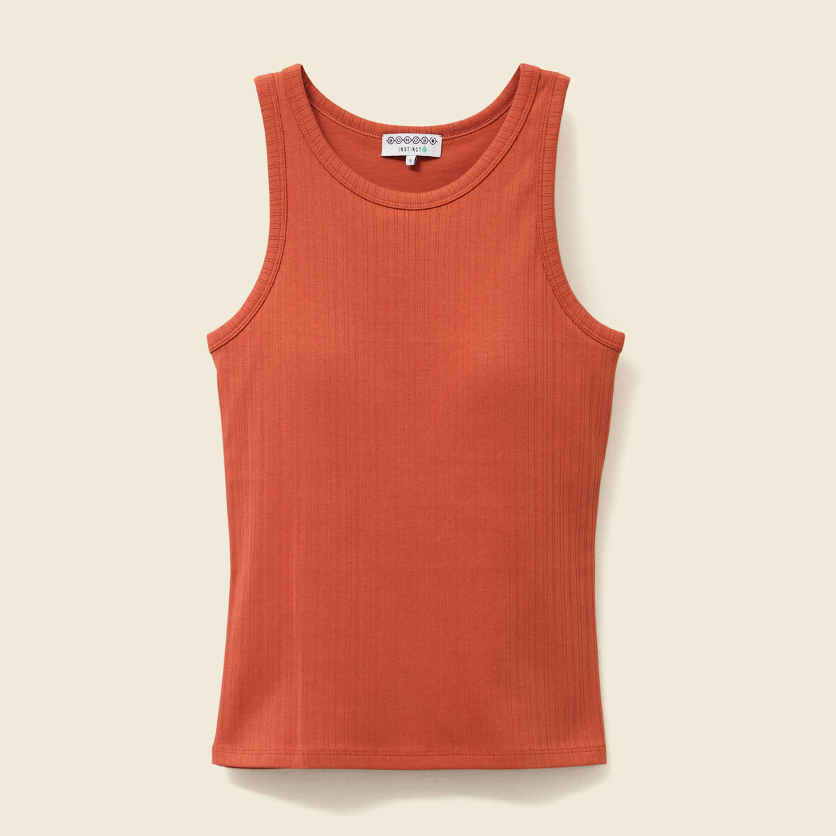 Débardeur 2 en 1 avec brassière intégrée orange foncé femme