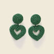 Boucles d'oreilles vert femme