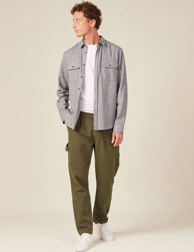 Pantalon chino taupe homme