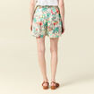 Short droite taille haute blanc femme