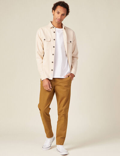 Pantalon slim Instinct chino marron homme