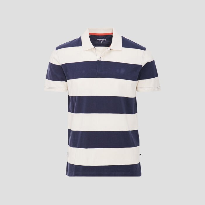 Polo manches courtes bleu marine homme
