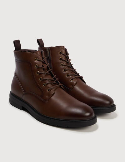 Bottines marron fonc&eacute; homme