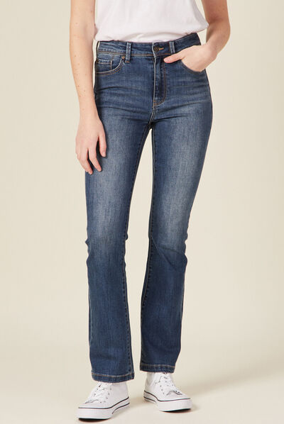 Jeans bootcut denim stone femme
