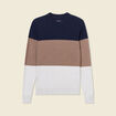 Pull manches longues beige homme