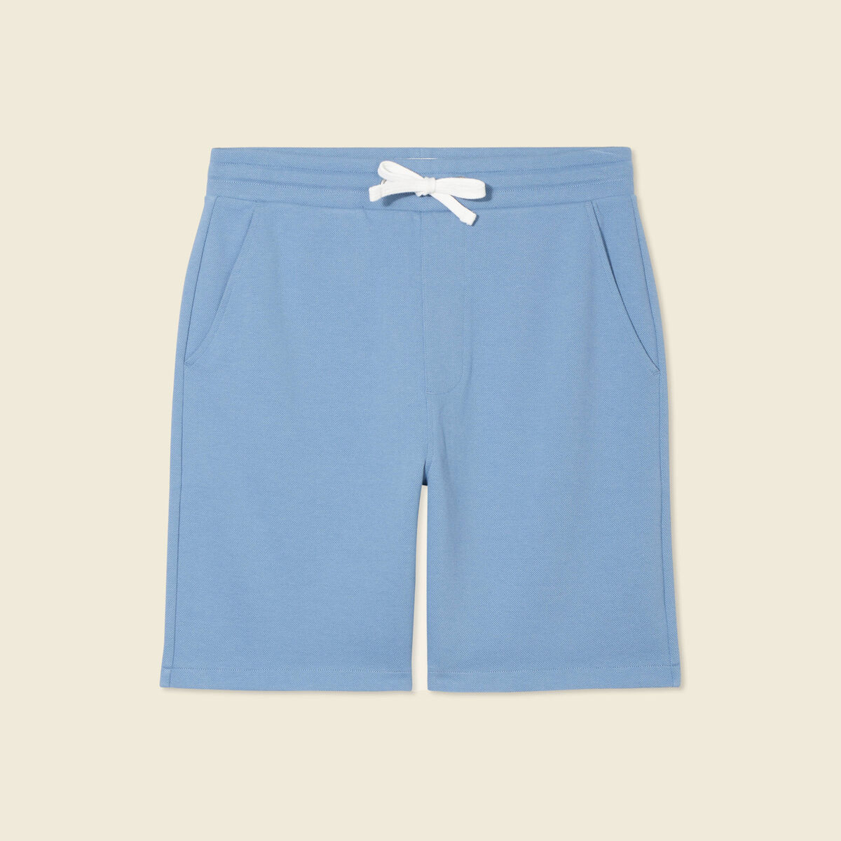 Short éco-responsable bleu gris homme