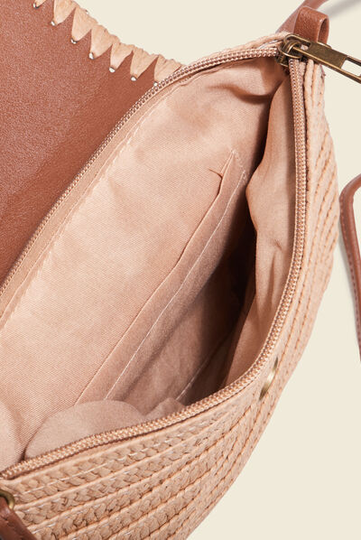 Sac à bandoulière ecru femme