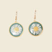 Boucles d'oreilles pendantes vert pastel femme