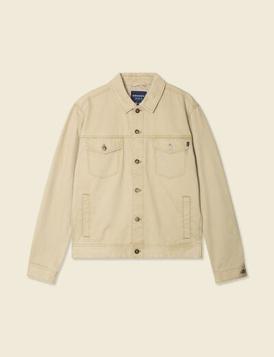 Blouson boutonné beige homme