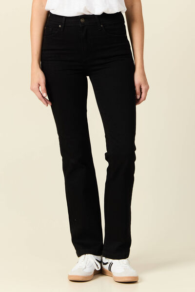 Jeans bootcut denim noir femme