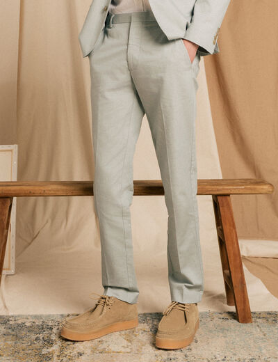 Pantalon chino vert clair homme