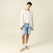 Bermuda confort ultra stretch denim bleach homme