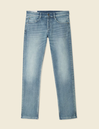 Jeans straight 5 poches denim dirty homme