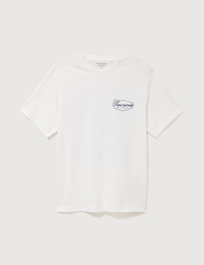 T-shirt en coton ecru homme
