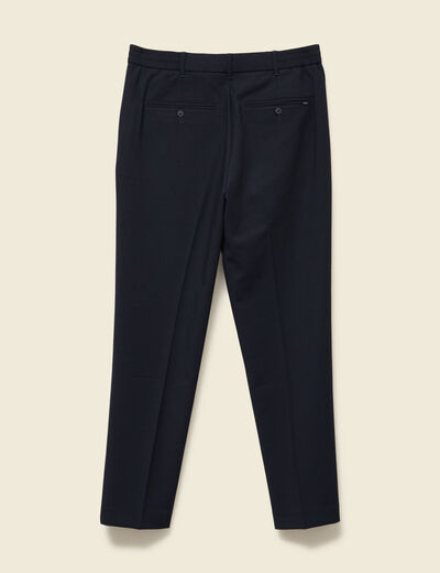 Pantalon droit longueur 32 bleu marine homme