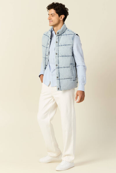 Chemise manches longues bleu clair homme