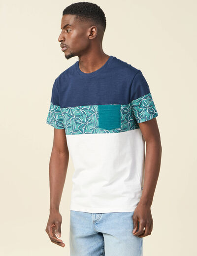 T-shirt manches courtes bleu homme