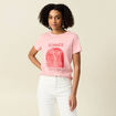 T-shirt manches courtes rose femme