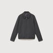 Blouson manches longues doubl&eacute; gris fonc&eacute; homme