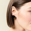 Boucles d'oreilles clous noir femme