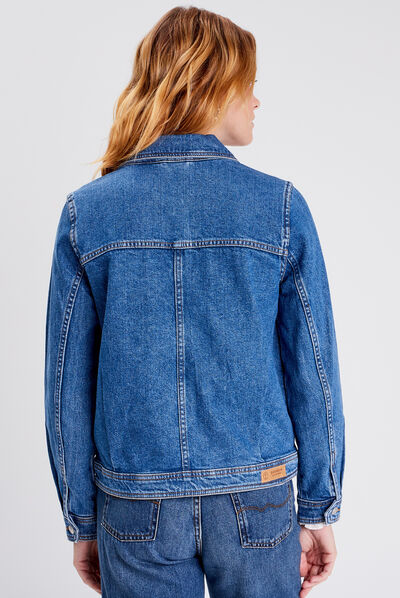 Veste en jean éco-responsable denim stone femme