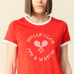 T-shirt manches courtes rouge femme