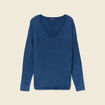 Pull bleu canard femme