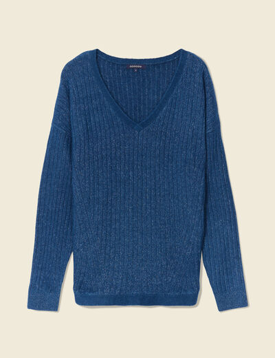 Pull bleu canard femme