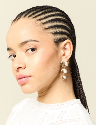 Boucles d'oreilles couleur or femme