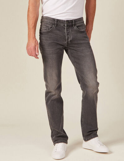 Jeans regular éco-responsable denim gris homme