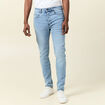 Jeans skinny tapered denim bleach homme